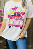 'AMOUR' Pink truck graphic tee