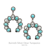 Bling & Turquoise squash blossom earrings