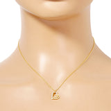 Bling baguette Gold heart necklace