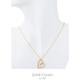 Bling Gold heart necklace