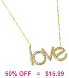 Bling LOVE Gold necklace