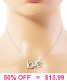 Bling LOVE Silver necklace