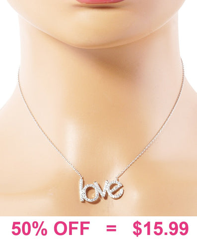 Bling LOVE Silver necklace