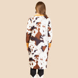 Brown Cow Long Cardigan with pockets