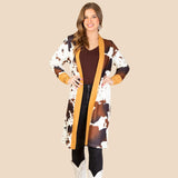 Brown Cow Long Cardigan with pockets