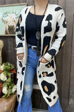 Long Leopard sweater cardigan