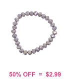 Lavender Crystal stretch bracelets (1pc-3pc)