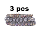 Lavender Crystal stretch bracelets (1pc-3pc)