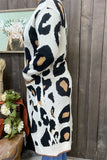 Long Leopard sweater cardigan