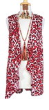 Red & White Leopard Vest