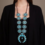 XL Turquoise Squash Blossom Necklace