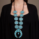 XL Turquoise Squash Blossom Necklace