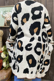 Long Leopard sweater cardigan