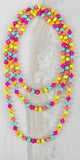 Colorful Neon Crystal Beaded 60" Layering Necklace