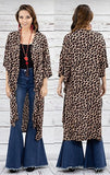 Brown Leopard Spotted Kimono