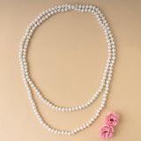 White Crystal 60" Layering Necklace