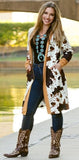 Brown Cow Long Cardigan with pockets