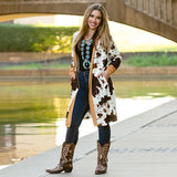 Brown Cow Long Cardigan with pockets