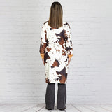 Brown Cow Long Cardigan with pockets