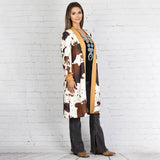 Brown Cow Long Cardigan with pockets