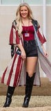 USA Vintage Flag kimono duster