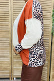 XL, 2X, 3X : Cream, Rust, Leopard long sleeve top