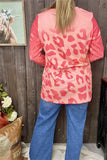 Coral Leopard long sleeve top