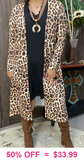 Leopard Duster with pockets