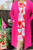 Pink duster cardigan