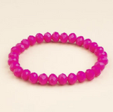 *Hot Pink Crystal Stretch Bracelet *