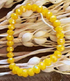 Mustard Yellow Crystal Stretch Bracelet