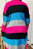 Color Block Sweater Duster