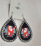 Santa "TRIBAL" Bling Christmas earrings