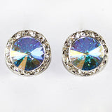 Bling Stud Round Rhinestone Earrings : 4 color options