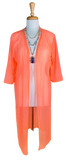 Neon Orange Sheer Duster