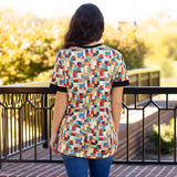 Multi Patch short sleeve top