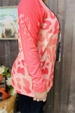 Coral Leopard long sleeve top