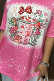 Pink Valentine drink graphic tee