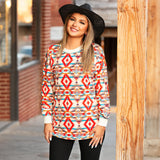 Santa Fe tribal long sleeve top