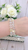 Clear 12mm crystal beaded bracelet