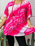 Pink Marble baby doll top