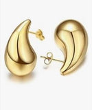 Gold Trendy Teardrop earrings)