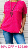 Pink Lace short sleeve top