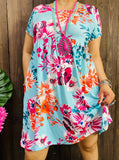 Light Blue Floral Dress