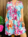 Light Blue Floral Dress