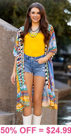 Multi Color BOHO Duster