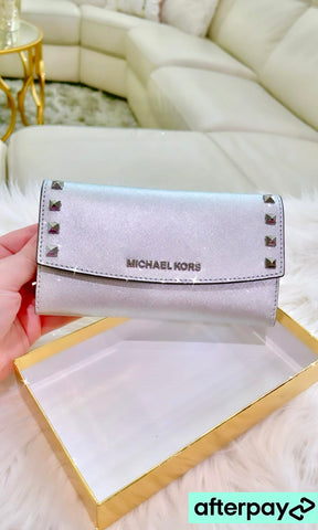 Silver MK Studded wallet