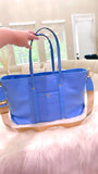 Blue MK Large tote bag