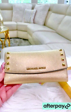 Sold Out..Gold MK Studded wallet