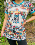 Thunderbird, Cactus, Tribal print graphic tee shirt